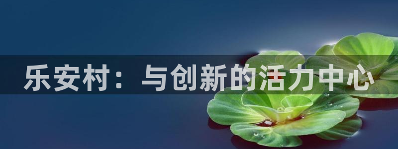 意昂体育4平台是正规平台吗：乐安村：与创新的活力中心